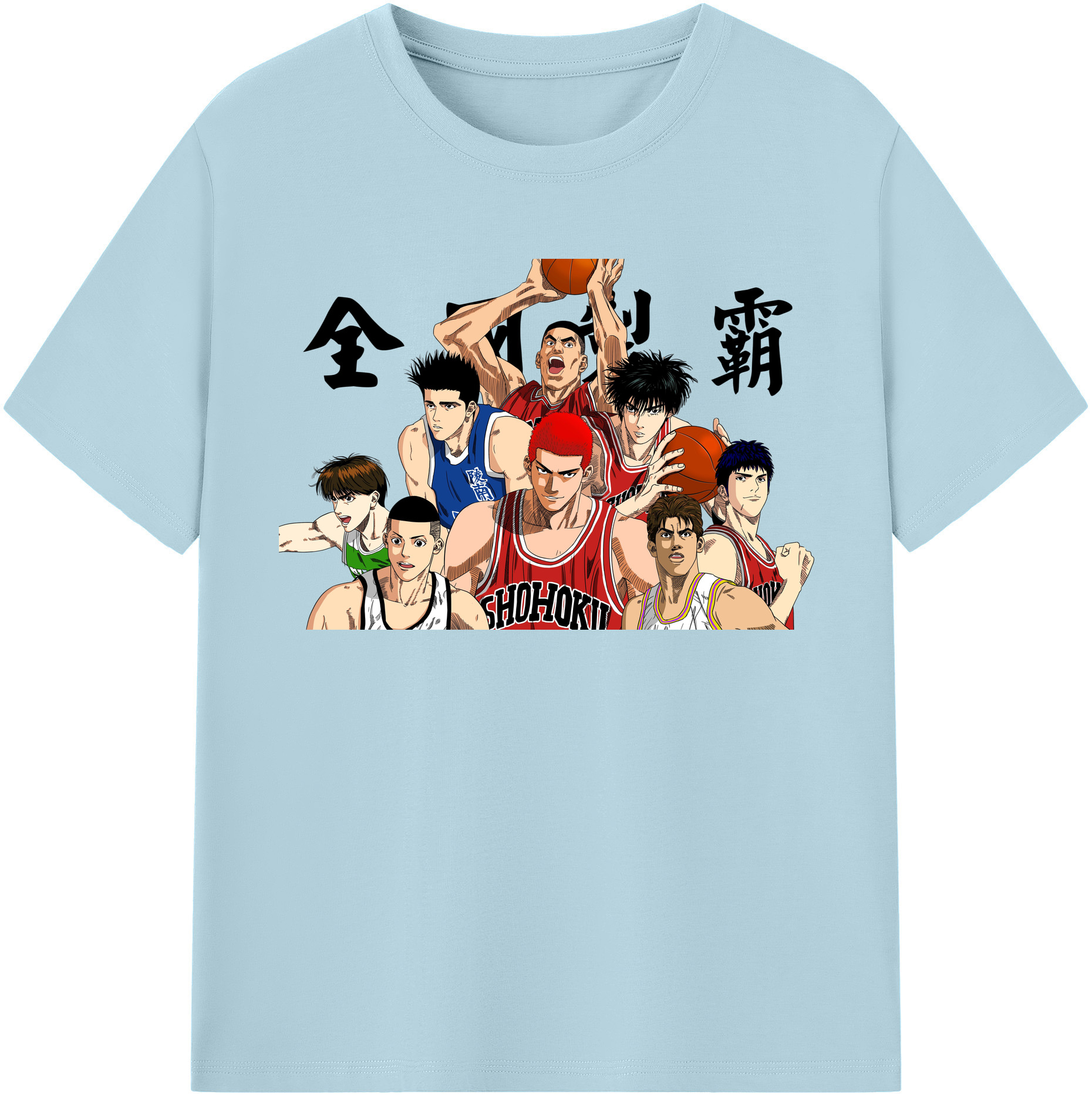 SLAM DUNK／スラムダンク 綿100％半袖Tシャツ（フロントプリント）